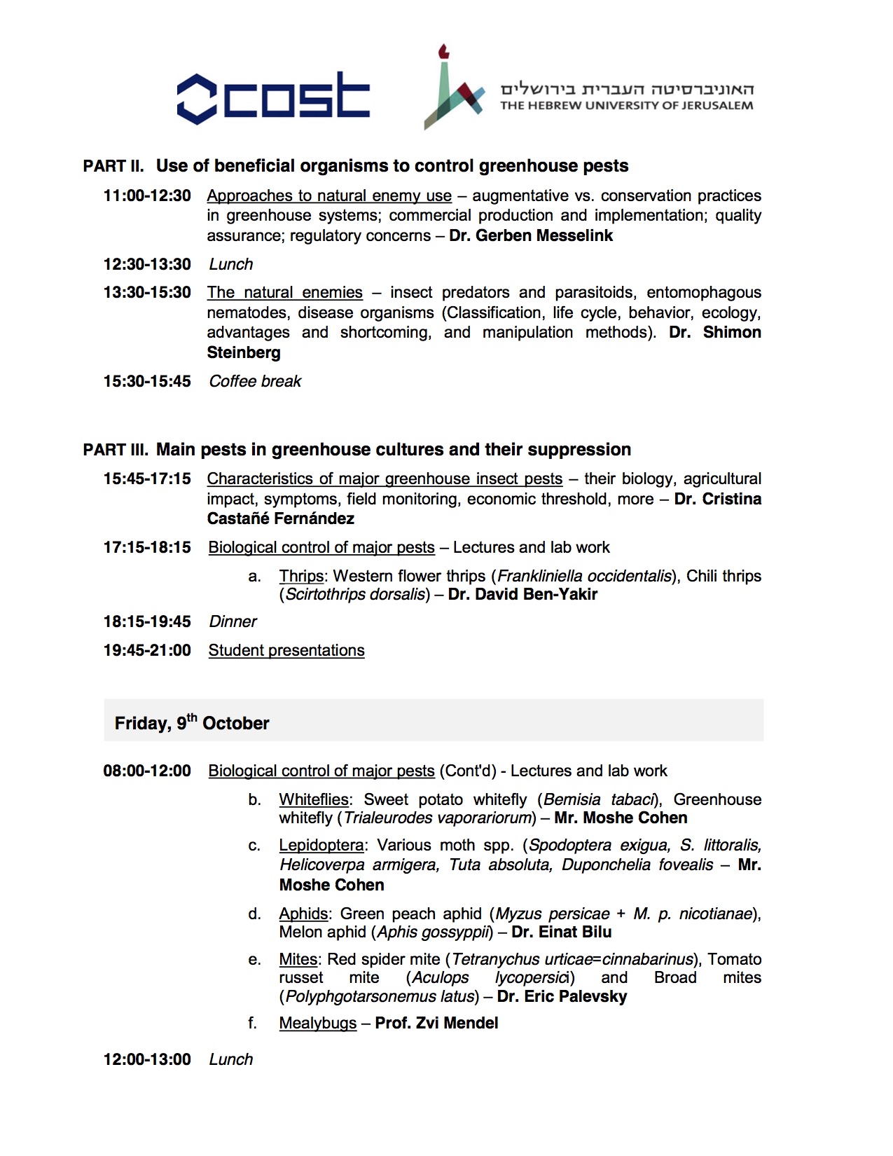 Biogreenhouse Program II