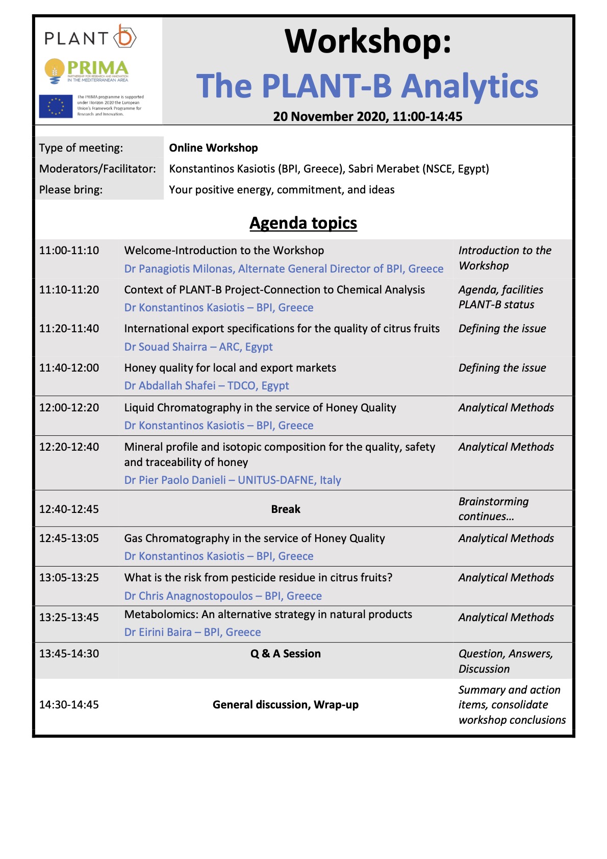 Workshop Agenda 20 11 20 Analytics final